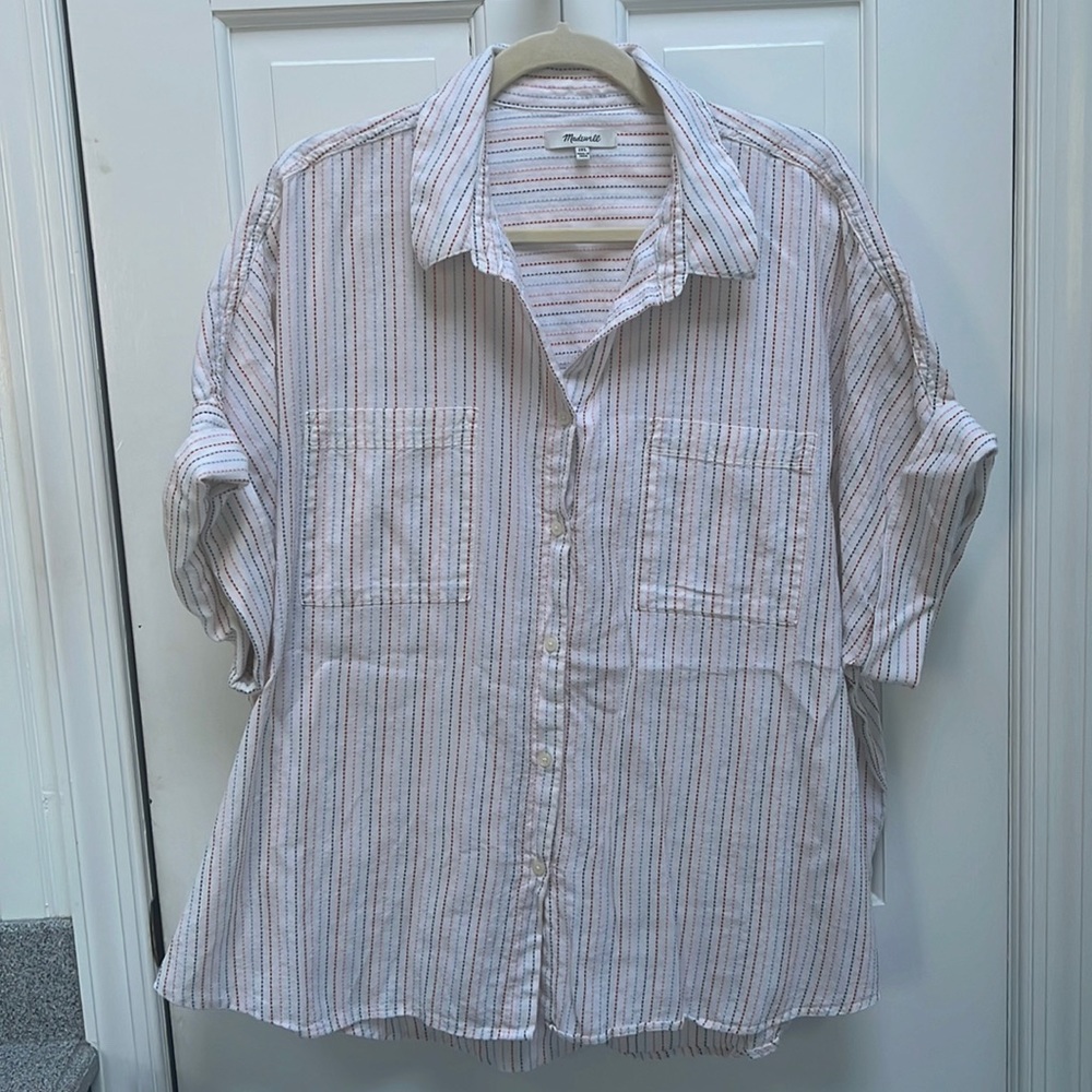 Madewell Oversize short sleeve blouse
